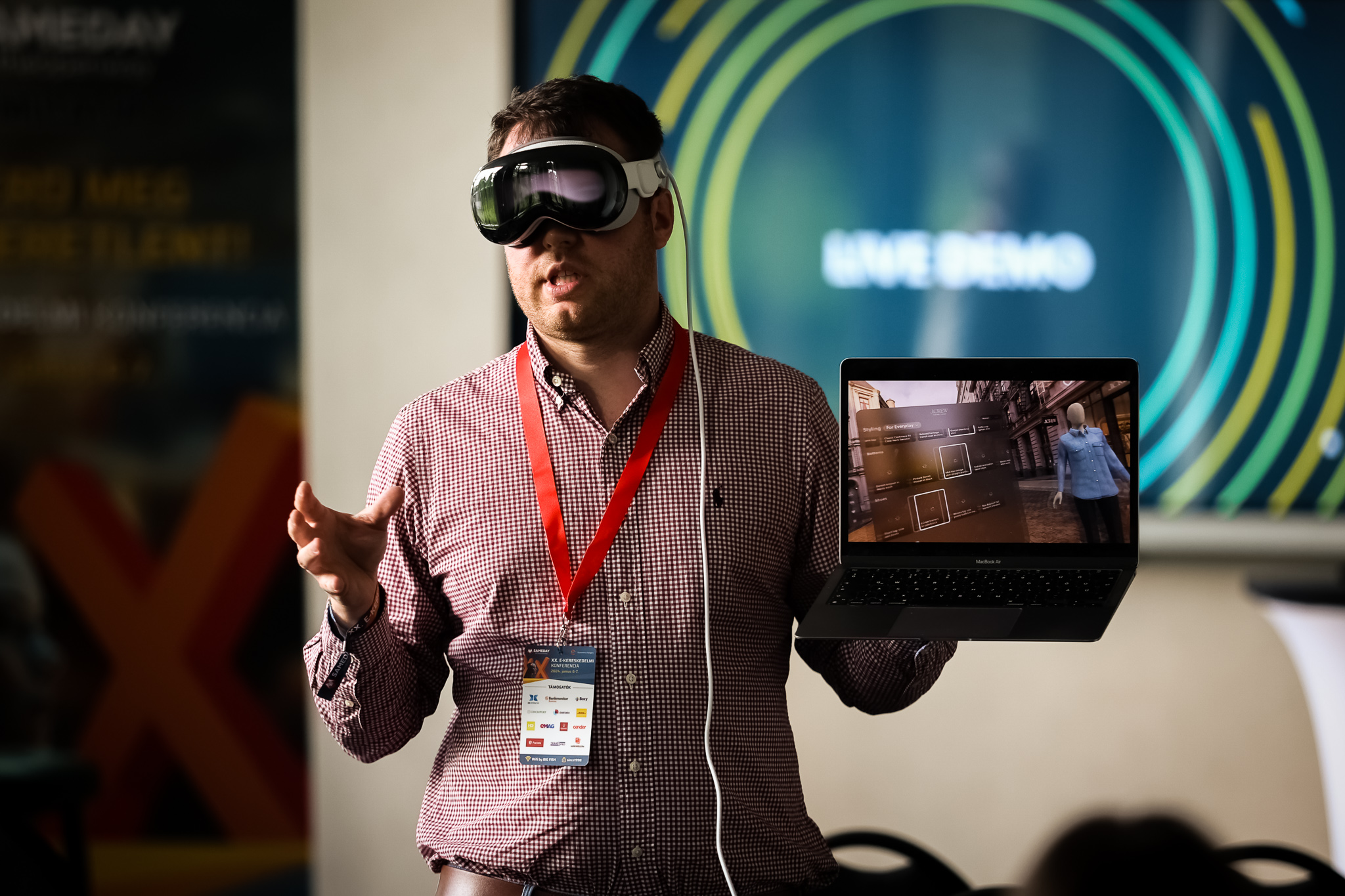 Interactive technology demo at the event